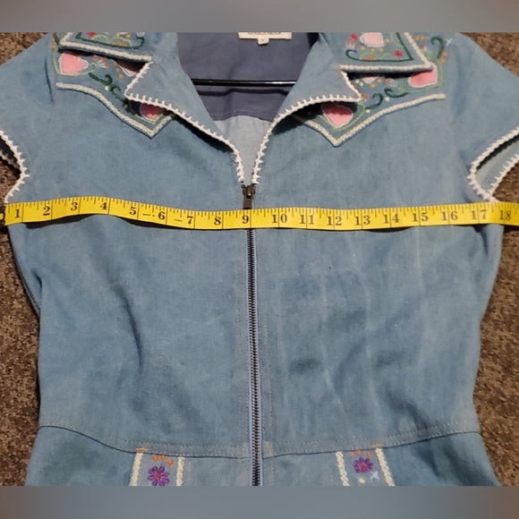 Chasing Unicorns Blue Jumpsuit with Pink and Green Accents - Picture 8 of 9